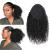 Afro kinky confused wig curly clip in ponytail lured shaft hair wig with cord strain hair extension for african (black) 25cm 120g 009b approx. 20cm 1b black