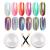 White pearl chrome nail powder glitter powder gzsyy holo nail powder 2pcs aurora ice shimmer chrome pigment powder mirror powder for nails color11
