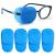 4 Pack Eye Patches for Kids Girls Boys, Right & Left Eye Patch for Glasses, Lazy Eye Patch for Children Treating Lazy Eye Amblyopia Strabismus and After Surgery (Blue)