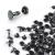 200Sets 6mm Double Round Cap Leather Rivets  Tubular Metal Rivets Spikes Studs  Leather Rivets for Leather Key Fob Clothing Pets Collar Boots Bags Belt Repair and Decoration (Gun Black) 6mm Black