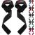 DMoose Lifting Straps, 24" Wrist Straps for Weightlifting, Powerlifting, Deadlifts, Strength Training for Men and Women, Pair of Cotton Straps with Maximum Hand Grip and 4 mm Neoprene Padded Support Black