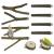 Allazone 10 PCS Natural Wood Bird Perch Stand Bird Parrot Perch Stand Set Wooden Parrot Perch Stand Perch Platform Cage Accessories for Parrotlets Cockatiels Budgies Parakeets Style 2