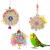 Heyu-Lotus 3 Pack Bird Shredding Toys Budgie Toys Parrot Chewing Hanging Toys Birds Cage Foraging Shredder Toys Bird Cage Accessories for Small Parakeets Cockatiels Budgies Love Birds