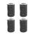 4pcs Hair Rollers Self Grip Sticky Hair Rollers Heatless Rollers for Hair Volume Salon Hairdressing Curlers Curling Tools (Black)