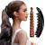 RC Roche 2 pieces of ponytail hair clip Hair clip banana clasp women high quality robust for more volume large black and brown 2 pieces (1 pack) black and brown