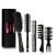 TimeTinkle Styling Hair Comb and Brush Set for Men Men's Hair Comb and Paddle Hair Brush Roller Hair Brush Texture Comb for Quiff Pompadour Slicked-back Fauxhawk Black 5.0 count
