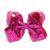 AMYDECOR 8 Inch Hot Pink Sparkly Glitter Sequin Hair Bows for Girls