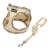 Doramio dog harness Small dogs with a leash step-in dishes reflective breathable breeding crockery anti-train safety dishes cat dishes for small dogs cats (beige xs) XS beige