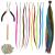 50 Pieces Colored Hair Extensions Kits Synthetic Hair Extension Heat-Resistant Fashion Hairpieces with 100 Beads Pliers and Hook Cosplay Party Hair Accessories for Girls Women (Mixed Colors)