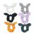 Bunny Ear Scrunchies Cotton Bow Hair Scrunchie Cute Knotted Bowknot Ribbon Ties Elastic Scrunchy Bands Ponytail Holder for Women, Girls (Black, White, Grey, Purple, Yellow, Dark Green) Soft Cotton