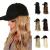 AynnQueen Baseball Cap with Hair Extensions for Women Adjustable Hat with Synthetic Wig Attached 24inch Long Wavy Hair Black Baseball Cap(Ash Blonde Mix Bleach Blonde) Ash Blonde Mix Bleach Blonde-L