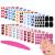 SILPECWEE 20 Sheets Toe Nail Stickers Solid Color Nail Wraps Toenail Polish Strips Self Adhesive Nail Polish Stickers for Women Gel Nail Strips Toes Nail Art Manicure Sticker with 1pc Nail File Mix Solid Color