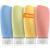 Travely travel bottles for filling (4x 100ml) Travel essentials hand luggage Suitable I shampoo bottles for filling out and colorful travel set travel Bottles travel size 4 travel bottles