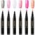 6 Pieces Nail Polish Pen 5 ml One Step Nail Gel Pen Soak Off UV LED Nail Varnish Nail Design Tools  No Base and Top Coat Needed for Women Girls (Elegant Light Color)