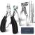 Toenail Clippers for Seniors Thick Toenails Nail Clipper Set with Ingrown Toenail Tool & 16mm Wide Opening Nail Clippers for Men & 360 Degree Rotary Fingernail Clipper & Leather Case and Nail File Black Set