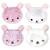 Boo Boo Ice Pack Kids Reusable Gel Ice Pack Cute Children Gel Ice Pack for Kids Injuries Kids Cute Lunch ice Pack Breastfeeding Wisdom Teeth Pain Relief Kids Fever Headaches(4 Pcs/3.8X3.2in)