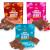 The Daily Good Mushroom Jerky - 3-Pack Plant-Based Snacks, High-Fiber Mushroom Snack, Gluten-Free Food, Contains Eggs, Made from Shiitake Stalk, 0.58 lbs., Original, Hot & Spicy, Charcoal Grill,Pink Package