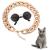 Molain Cat Sunglasses Gold Chain Costume Decorations- Cat UV Protection Classic Retro Puppy Retro Black Sunglasses Faux Rose Gold Adjustable Chain Cosplay Costume Cool Funny Photo Props 1 Black Sunglasses+1 Rose Gold Chain
