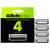 Gillette Mens Razor Blade Refills with Exfoliating Bar by GilletteLabs, Compatible Only with GilletteLabs Razors with Exfoliating Bar and Heated Razor, 4 Razor Blade Cartridges 4 Refills