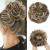Hair knot hair parts for women girls updo corrugated curly ponytail hair extension hair part donut chignons hairscheate brown / ashblond