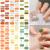 NAILDOKI Nail Stickers 6 Sheets x 22 Pieces Full Wraps Nail Polish Strips  Self-Adhesive Gel Nail Art Decals for Women Girls A-04