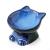 Nihow Slanted Elevated Cat Bowls: Ceramic Raised Cat Food Bowl for Protecting Pet's Spine - Microwave & Dishwasher Safe (1 PC) 4.5 OZ Blue & Black
