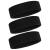Onupgo welding tape headband men & women - 3 pieces / 6 pieces / 12 pieces sports headbands moisture transport Athletic cotton terry welding tape sweat -absorbing headband 3 black