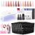 JEWHITENY Poly Extension Gel Nail Kit -14 PCS Poly Gel With Mini Nail Lamp Poly Nail Gel Kit with Slip Solution Basic Poly Gel Nail Art Tools Nail Art Design Beginner Kit 14 poly Mini lamp set1