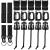 Xavswrde 19 pieces Molle Accessories Multifunctiontactical Bag Clip Molle Karabiner Hook Molle Molle Beast Molle Keychain Clip Molle Strap Attachments for Tactical Backpacks Black