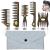 Amelar 5 PCS Hair Comb Styling Set Barber Hairstylist Accessories Professional Shaping & Wet Pick Barber Brush Tools Anti-Static Hair Brush for Men Boys