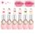 Btspring Clear Flower Jelly Lipstick 6 Packs Nutritious Moisturizer Lip Balm Temperature Color Change Lipstick Matte Long Lasting Lip Gloss (Pink)