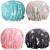 Phoetya 4 Pack Unicorn Shower Caps Double Layer Waterproof Shower Hat Reusable Elastic Band Bath Caps Perfect for Women and Girls Shower Spa