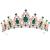 FORSEVEN Crystal Tiaras for Women  Wedding Tiaras and Crowns for Women Tiaras for Girls Birthday Party Princess Crown Hair Accessories Bride Rhinestone Headbands (Gold+Green)
