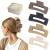 Aimike 4 pieces of hair clip tall 11 cm plastic slipproof hair clip women hair with strong hold large hair clips hair styling accessories for women girls thick and thin hair matt pattern 1
