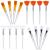 16 Pieces Face Mask Fan Brush Applicator Set Includes Soft Facial Fan Brush Esthetician Face Mask Brush Cosmetic Makeup Tools for Eyelash Extension Mud Clay Mask Cream (6 Inches long, Simple) 16 Piece Assortment Simple