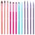MODA 12pc Bold Artistry Makeup Brush Variety Set  Includes - Oval  Flat  Angled  & Liner Brushes