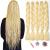Showjarlly jumbo braid art hair hair ombre braid extension 24 inch KanCalon hair braid extensions 5 pieces for crochet twist lichen hair box braid for braid 613# 61cm-24zoll (5 Pack) blonde