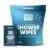 Super Fresh FunkBlock Shower Wipes - Large Body Wipes for Hygiene, Camping Wipes, Gym & Travel. No Rinse Bathing Wipes with Aloe & Vitamin E. Unscented. Bag of (10) Individually Wrapped Wipes 10 Wipes