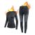 Nooyme thermal underwear women breathable and thermal wash set functional wash women anti-bacterial and flexible ski underwear women warm underwear for at home and sport in autumn winter m black gray