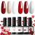 Modelones Red Gel Nail Polish Set 6 Colors Candy Cane Glitter White Nail Gel Starter Kit Sparkle Burgundy Dark Rose Champagne Silver Soak Off Nail Art Manicure DIY 7 ML Gifts for Women Red Velvet Red White Max