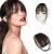 Sofeiyan pony clip in 100% remy real hair fringe bangs human hair clip in pony fringe extensions natural bangs with temple hair parts real hair hair extension for women wispy bangs dark brown