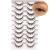 Losha Manga Lashes Fluffy Faux Mink Lashes Natural Look 10 Pairs Asian False Eyelashes Pack Look Like Individual Clusters| 6D75 Cotton Band Lashes-Manga lashes-6D75