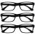 UV ReaderThe Reading Glasses Company Black Reader Value 3 Pack Men Women UVR3092BK +2.50