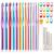 Vodiye 37 PCS Crochet Hooks Set, High Quality Coloured Aluminum Ergonomic Handle Crochet, Hook Needles for Arthritic Hands, with Stitch Markers and Large-Eye Blunt Needles