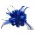 Flower Feather Bead Corsage Hair Clips Fascinator Hairband (Royal Blue) Cobalt