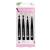 Brushworks HD 4 Piece Combination Tweezer Set - Black