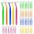 SKHAOVS 40 Pieces Interdental Brushes Gap Brush with Non-Slip Handle Dental Brushes for Between Teeth and Gums Orthodontic Universal Care Teeth Braces CleaningInterspace Cleaning (5 Colours)