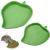 2 Pieces Leaf Reptile Food Water Bowl Plate Dish for Tortoise Corn Snake Crawl Pet Drinking and Eating 2 Sizes
