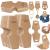 Femtindo 200PCS Bracelet Display Cards Sturdy Necklace Holder Cards Self Adhesive Jewelry Packaging Selling Card for Small Business of Keychain Earring Hair Band and Scrunchies Hanging 1.8x4.7 inches Brown
