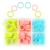 LUNARM 180 Pieces Knit Knitting Random Colored Stitch Markers Rings(S/M/L) Crochet Locking Stitch Markers Knitting Stitch Counter Needle Clip with Storage Box 3 Colors/180pcs